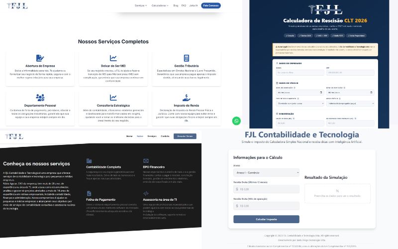 Site institucional para escritório de contabilidade
